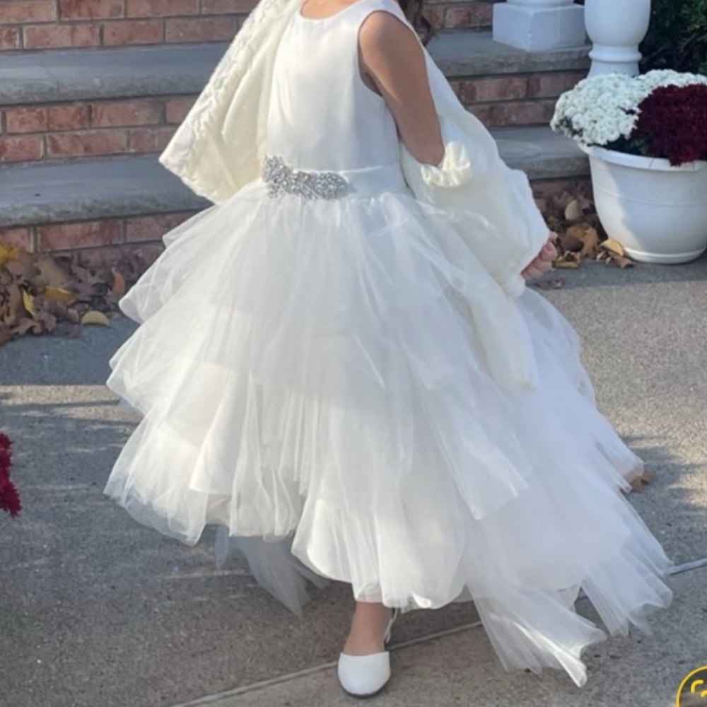 Off white flower girl/ communion dress